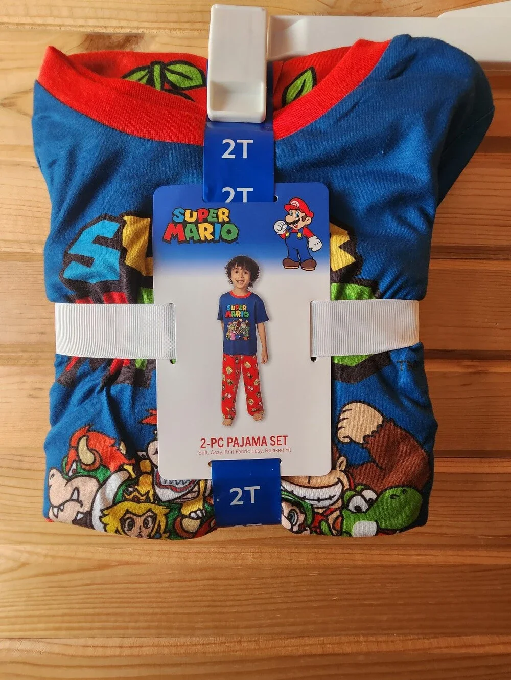Nintendo Super Mario Blue & Red 2-Pc Pajama Set Boys Size 2T